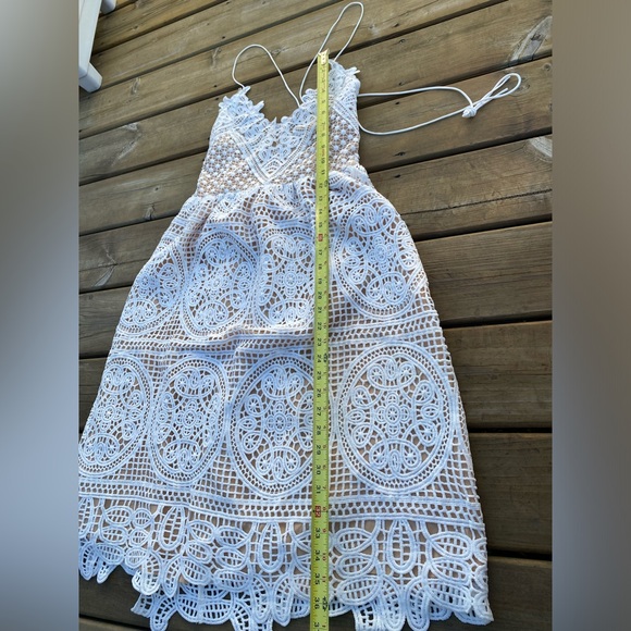 Two Sisters Womens Teens Annabelle Midi Dress Size 8 White Lace Party Evening - Picture 3 of 9